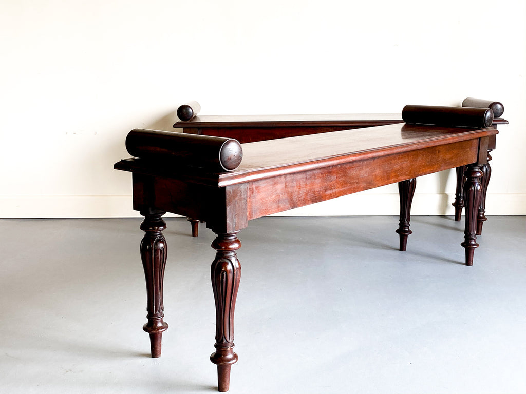 A Pair of Regency Style Hall Benches