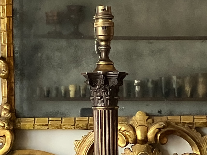 A 19th Century Corinthian Column Lamp