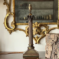 A 19th Century Corinthian Column Lamp