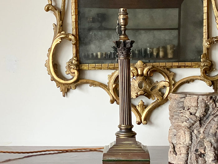 A 19th Century Corinthian Column Lamp