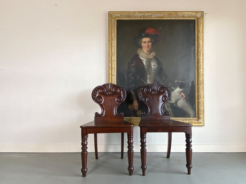 19th Century Mahogany Hall Chairs