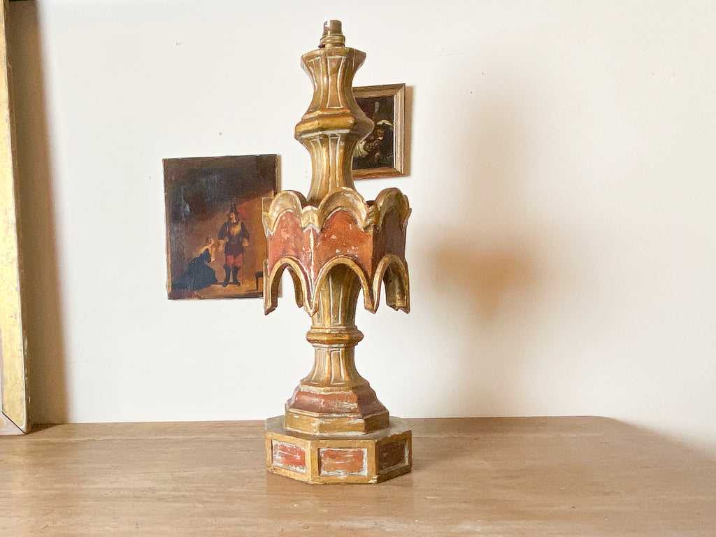 19th Century Florentine Giltwood Lamp base