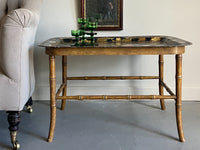 A Regency Toleware Tray on Stand