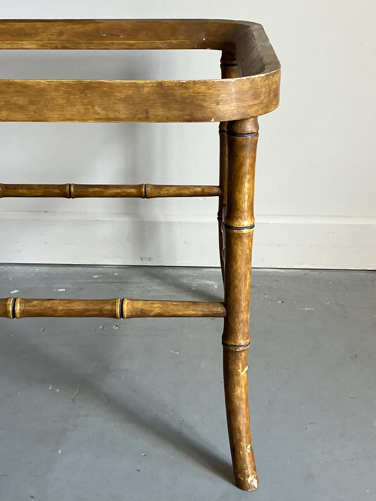 A Regency Toleware Tray on Stand