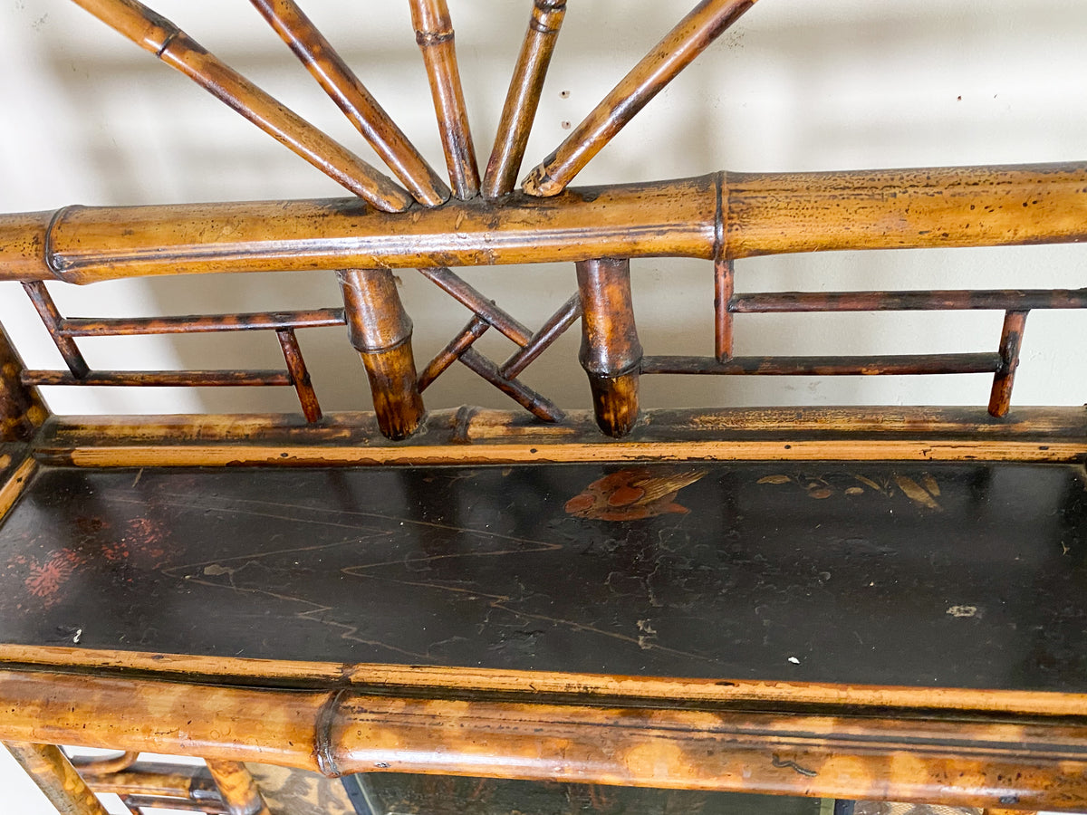 Late 19th Century Bamboo & Lacquer Dressing Table