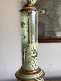 A Large Mid 19th Century Decalcomania Lamp Base