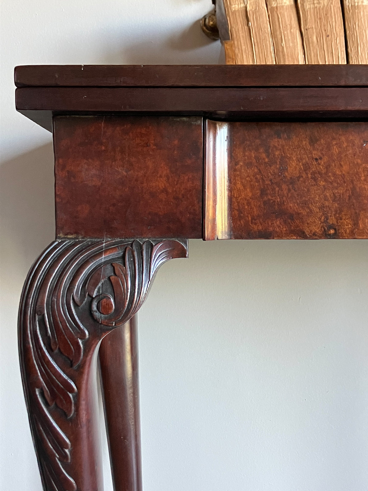 A George II Mahogany Fold Over Tea Table