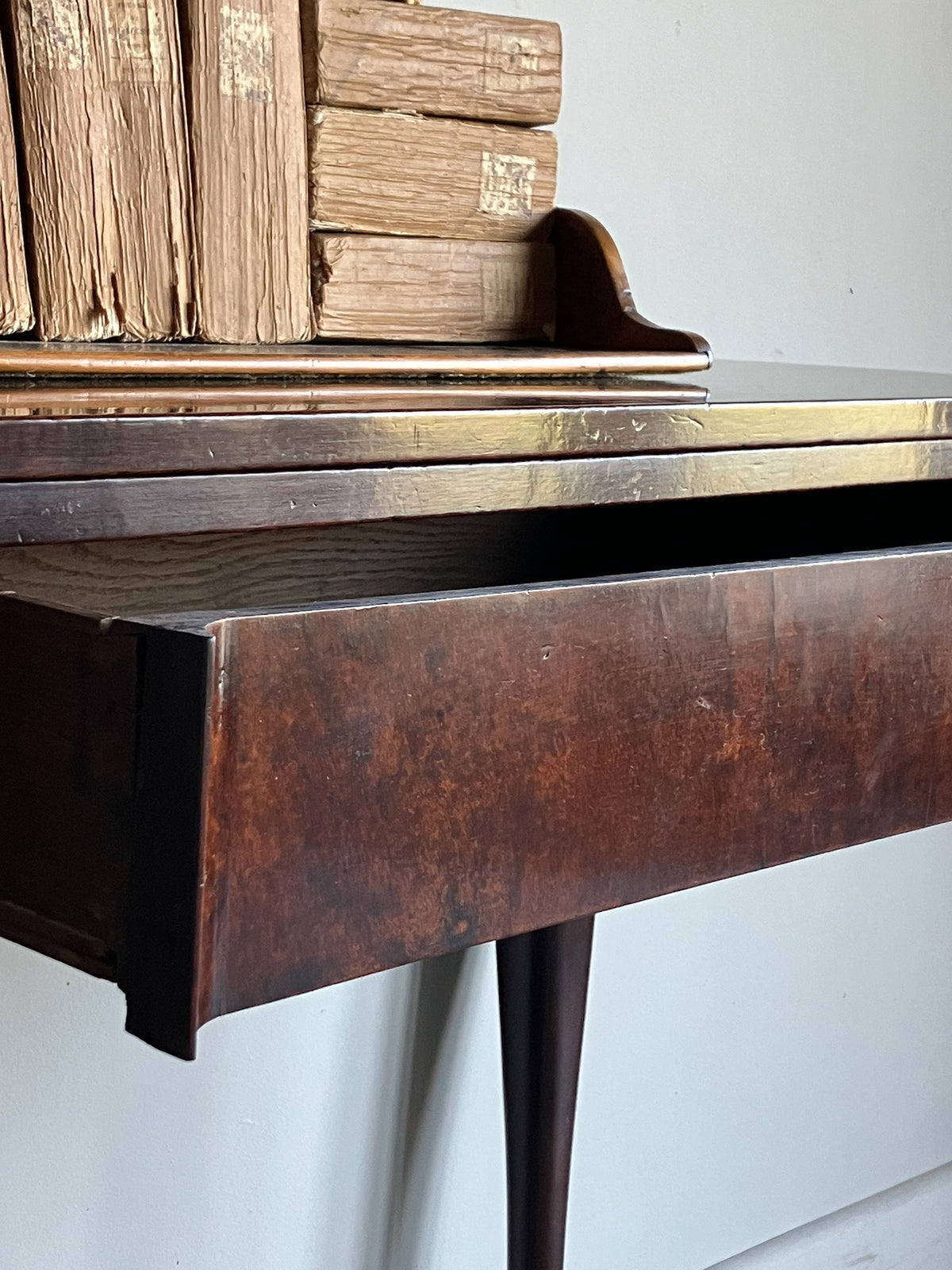 A George II Mahogany Fold Over Tea Table