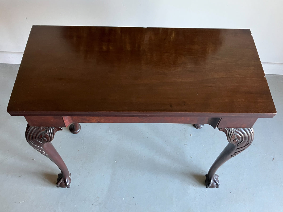 A George II Mahogany Fold Over Tea Table