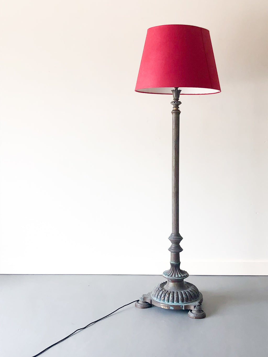 19th Century Brass Standard Lamp
